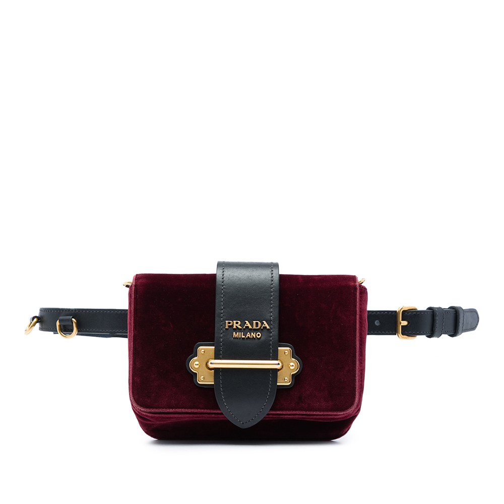 Pre-Loved Prada Velvet Cahier Convertible Belt Bag